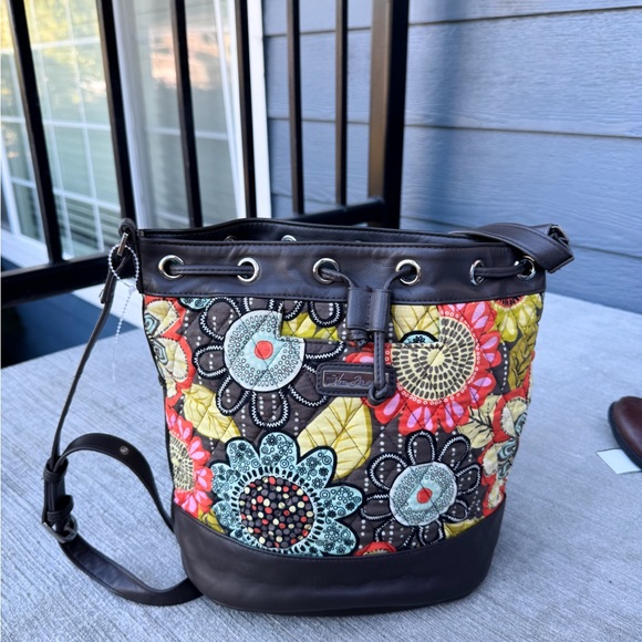 Vera Bradley Drawstring Bucket Crossbody Bag - Picture 2 of 4